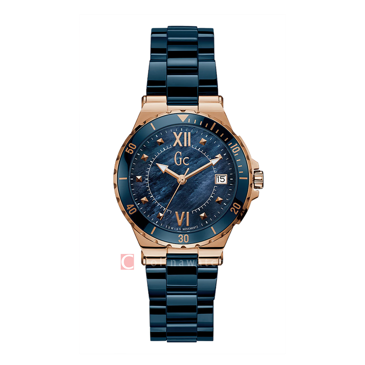 Jam Tangan GC Y42003L7 Women Blue Dial Blue Stainless Steel Strap