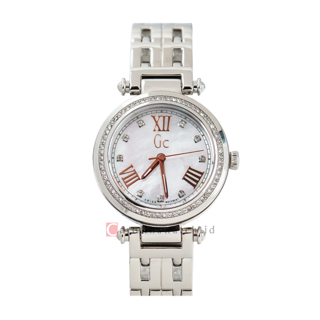 Jam Tangan GC Y47002L1 Women White Dial Stainless Steel Strap