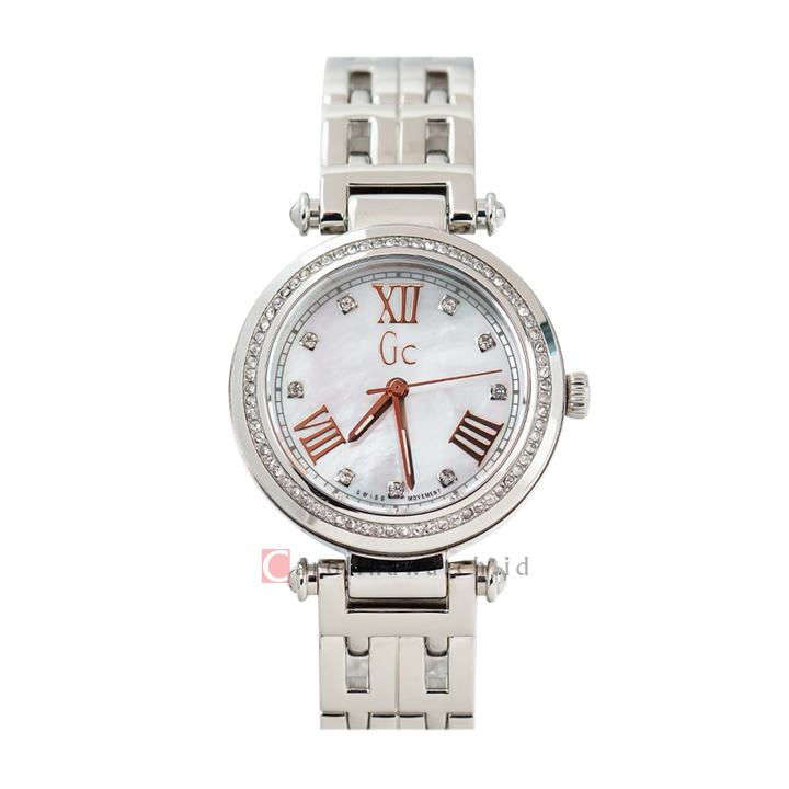 Jam Tangan GC Y47002L1 Women White Dial Stainless Steel Strap