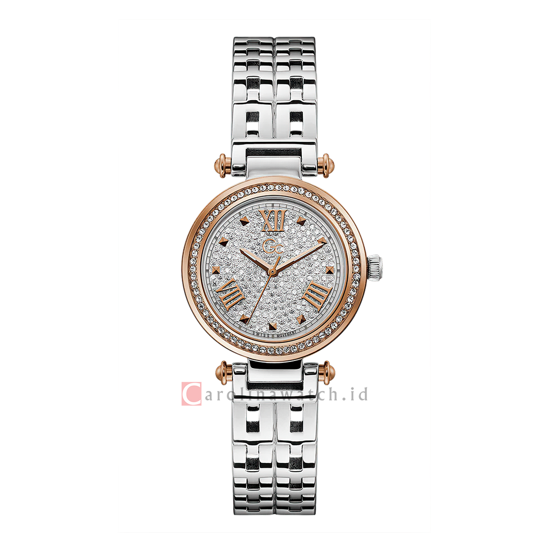 Jam Tangan GC Y47004L1 Women White Dial Stainless Steel Strap