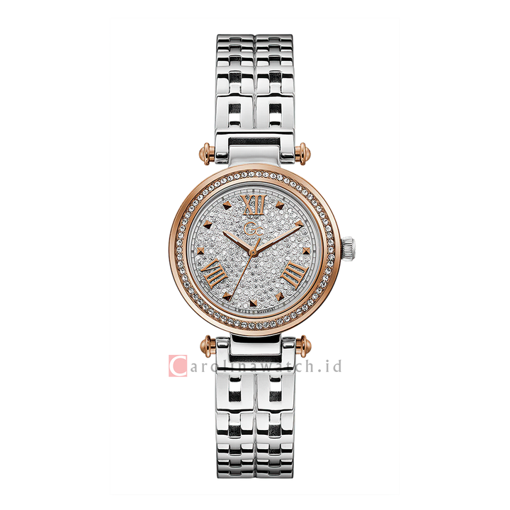 Jam Tangan GC Y47004L1 Women White Dial Stainless Steel Strap