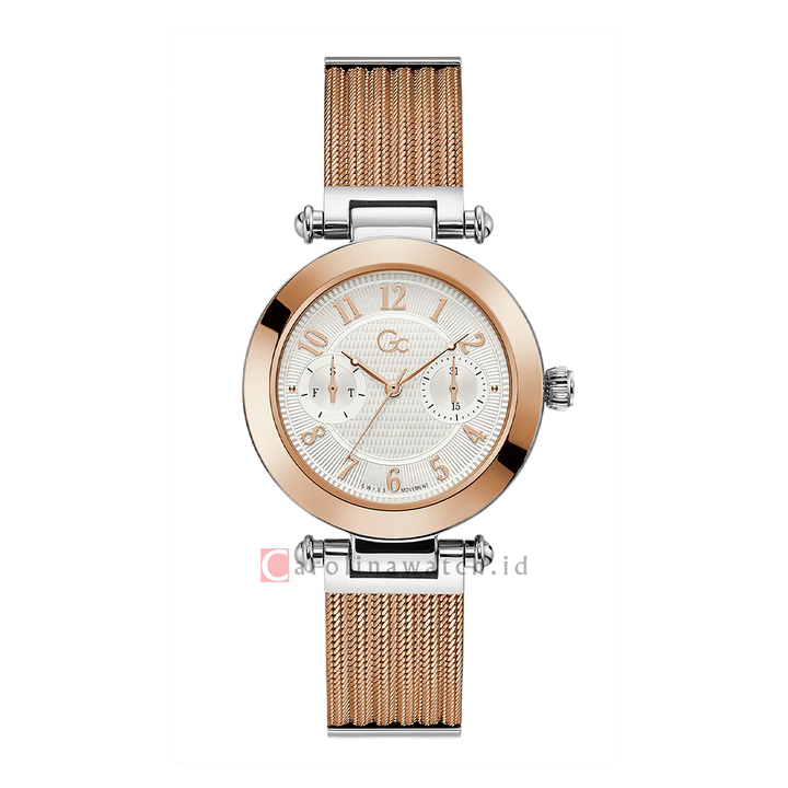 Jam Tangan GC Y48002L1 Women White Dial Stainless Steel Strap