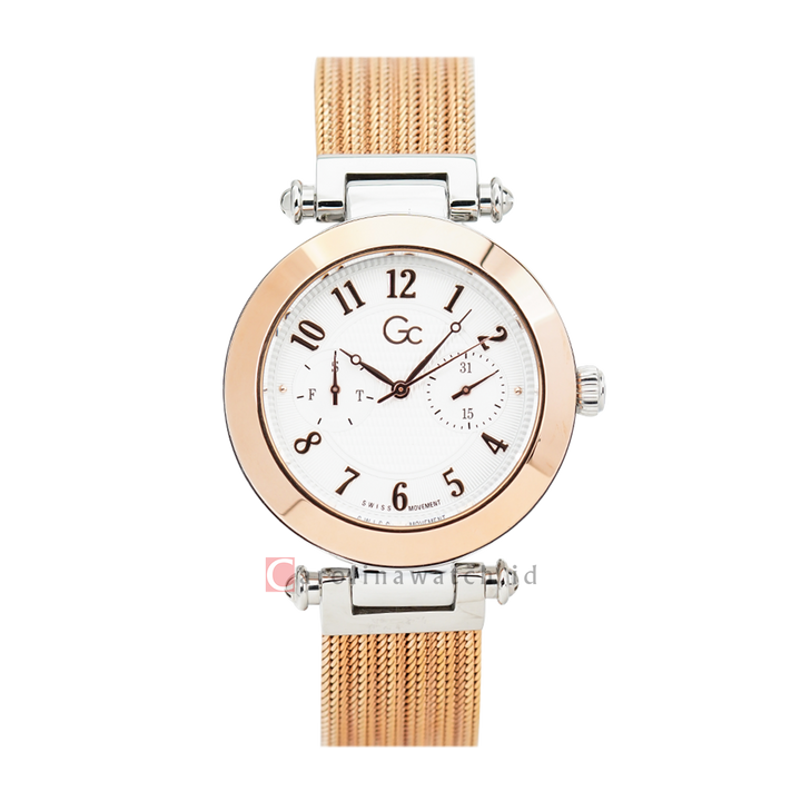 Jam Tangan GC Y48002L1 Women White Dial Stainless Steel Strap