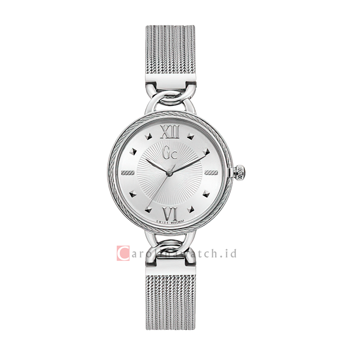 Jam Tangan GC Y49001L1 Women White Dial Stainless Steel Strap