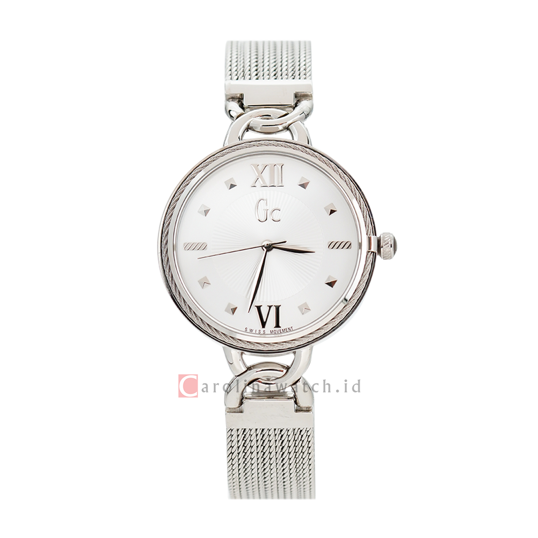 Jam Tangan GC Y49001L1 Women White Dial Stainless Steel Strap