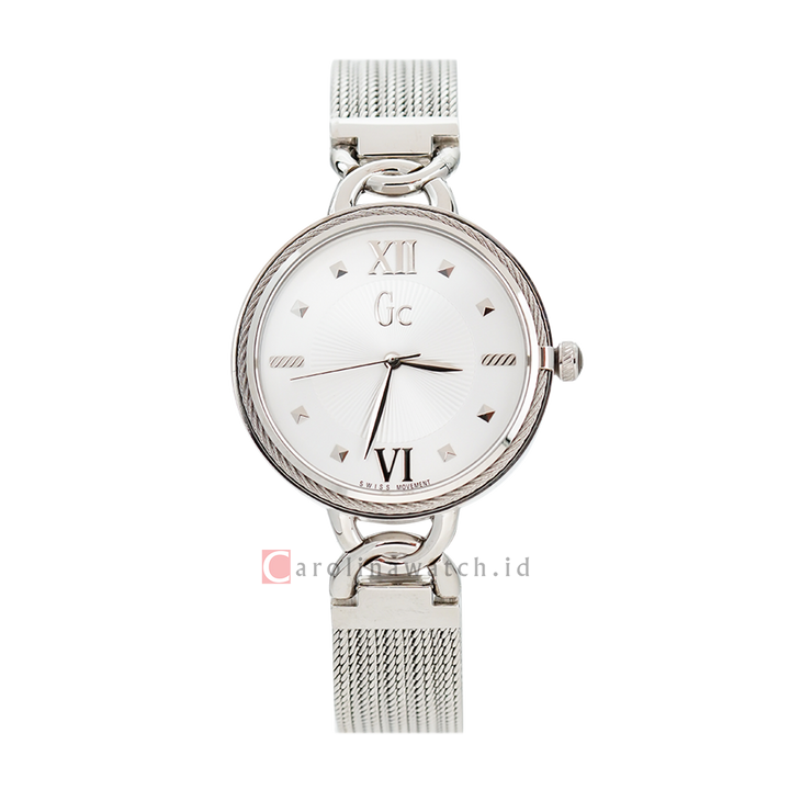 Jam Tangan GC Y49001L1 Women White Dial Stainless Steel Strap