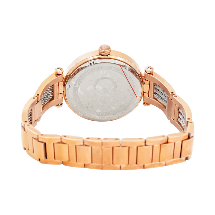 Jam tangan GC Y56002L1 Women White Dial Rose Gold Stainless Steel Strap