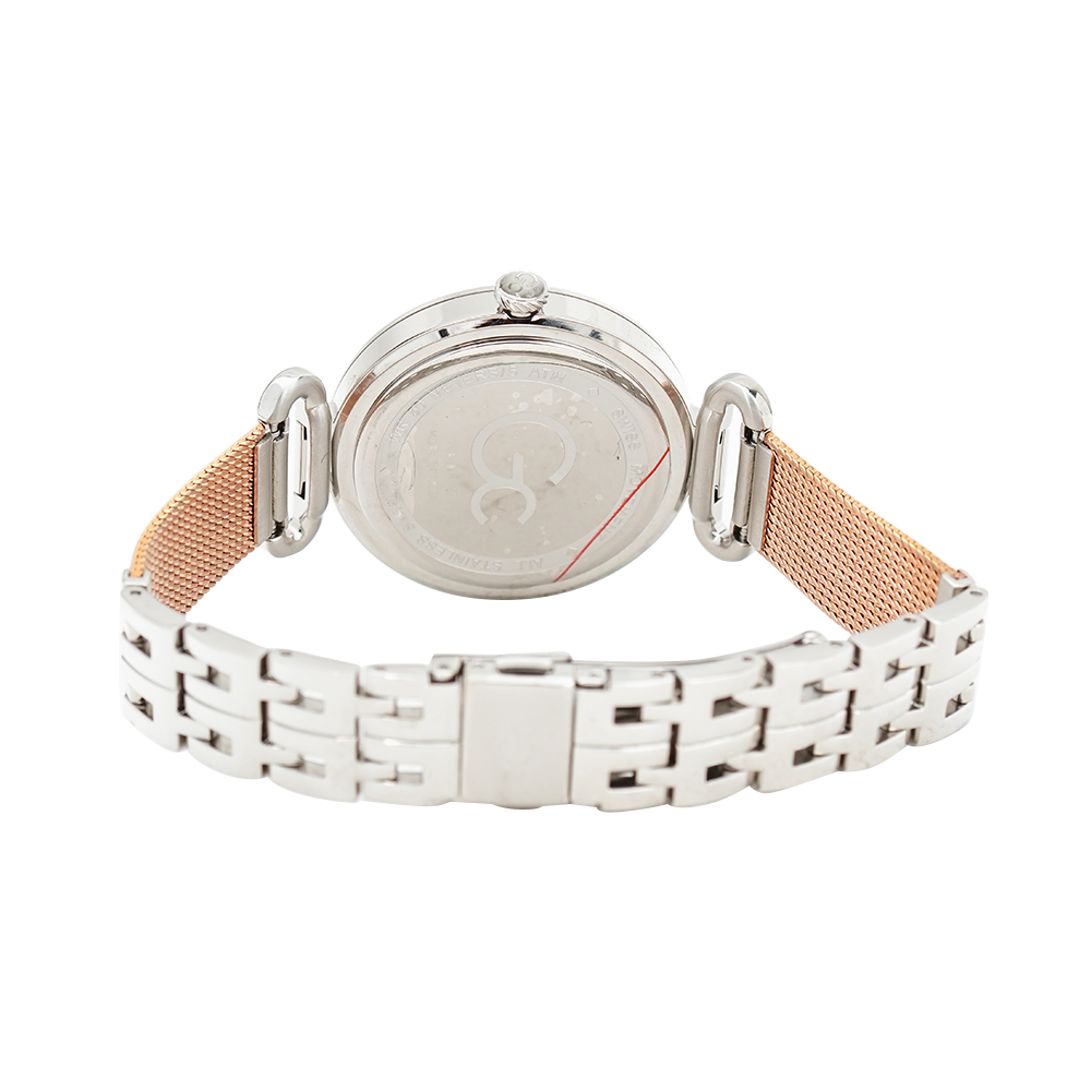 Jam tangan GC Y56008L7MF Women White Dial Rose Gold Stainless Steel Strap