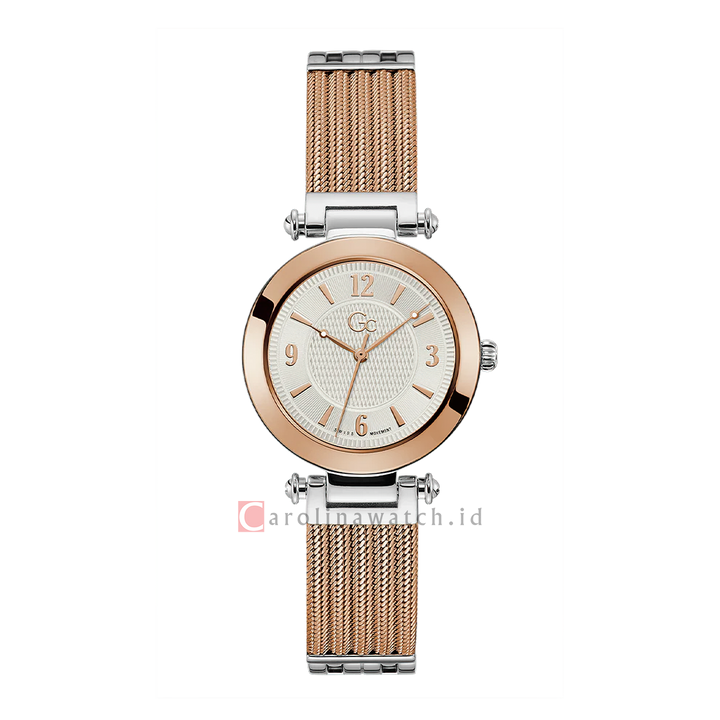 Jam tangan GC Y59001L1 Women Silver Dial Rose Gold Stainless Steel Strap