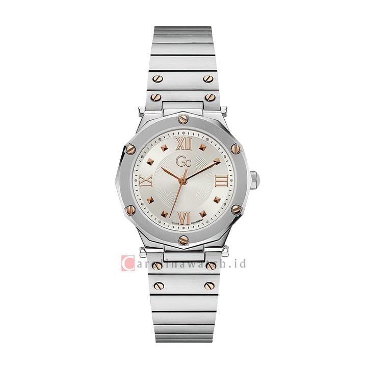 Jam tangan GC Y60001L1 Women White Dial Stainless Steel Strap