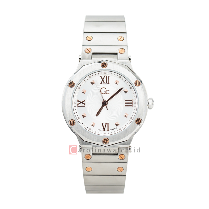 Jam tangan GC Y60001L1 Women White Dial Stainless Steel Strap