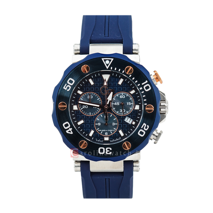 Jam tangan GC Y63006G7 Men Blue Dial Blue Rubber Strap