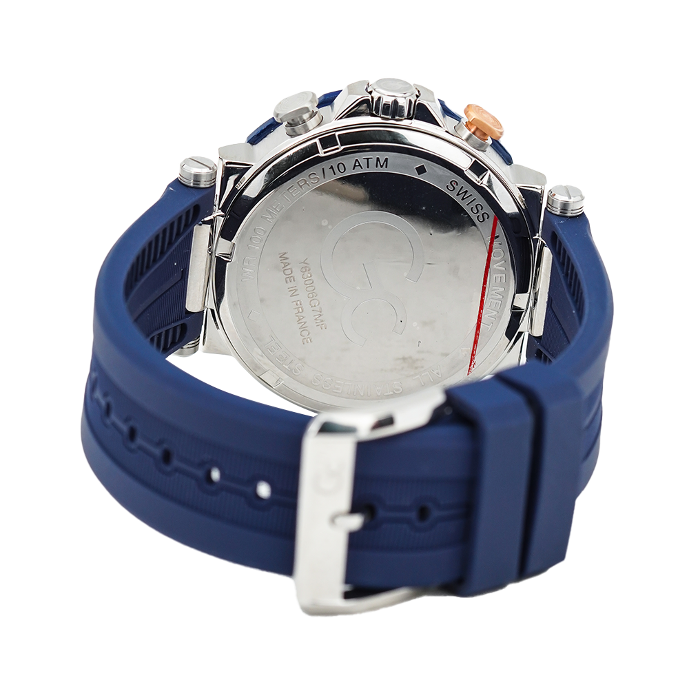 Jam tangan GC Y63006G7 Men Blue Dial Blue Rubber Strap