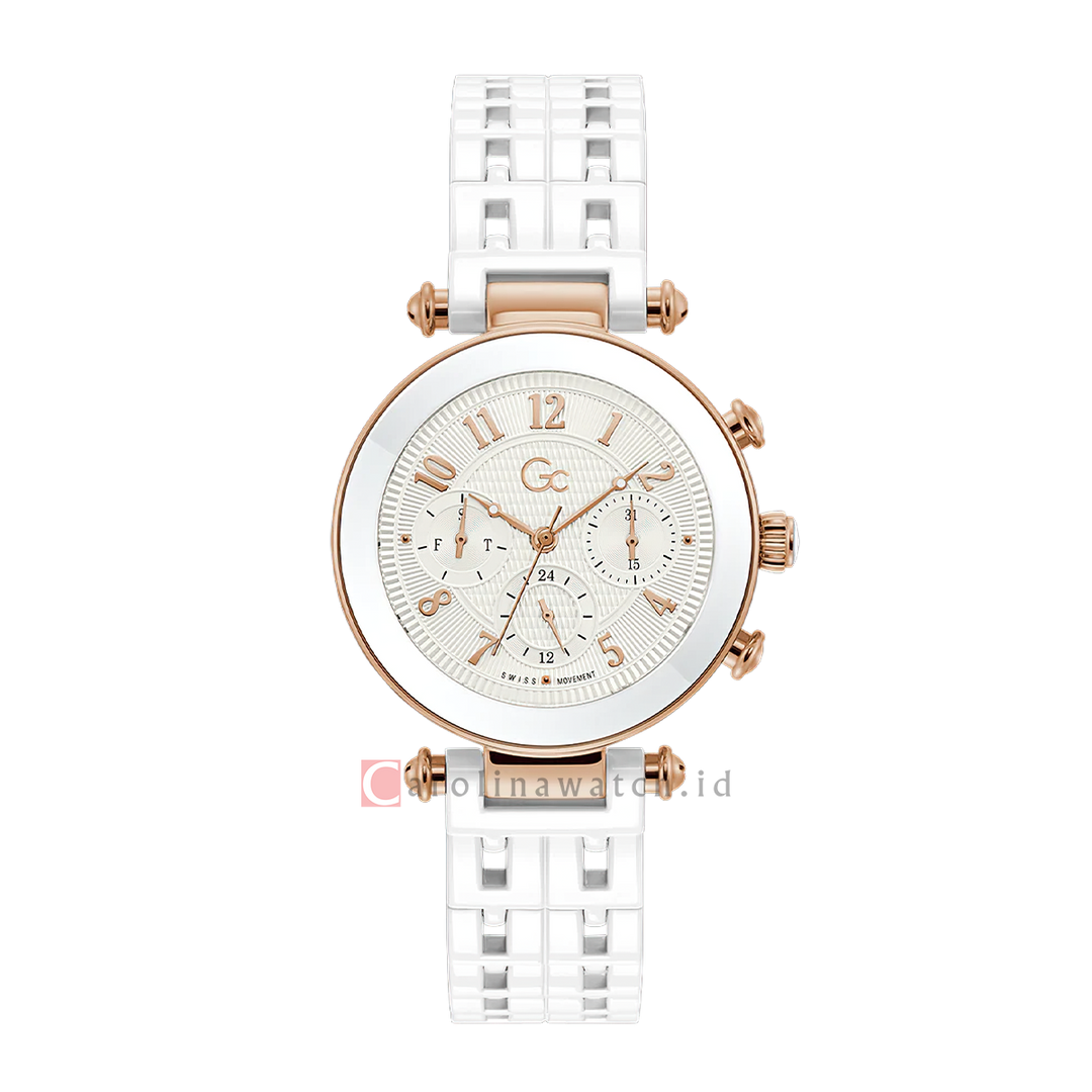 Jam tangan GC Y65001L1 Women White Dial White Stainless Steel Strap