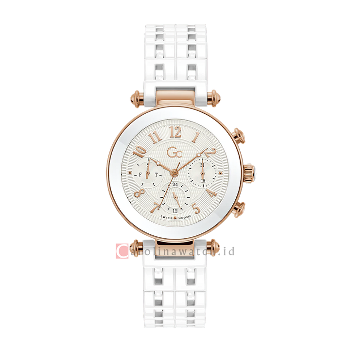 Jam tangan GC Y65001L1 Women White Dial White Stainless Steel Strap