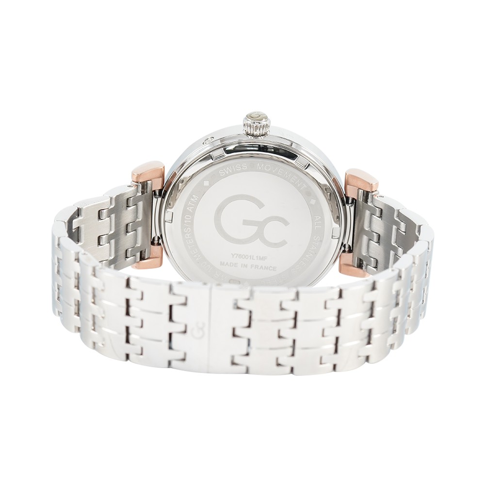 Jam Tangan GC Y76001L1MF Women White Dial Stainless Steel Strap