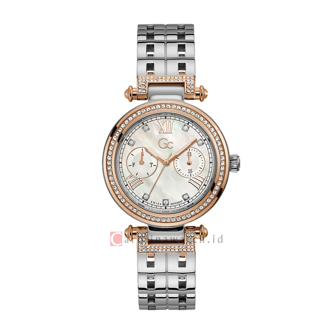 Jam Tangan GC Y78003L1MF Women White Dial Stainless Steel Strap