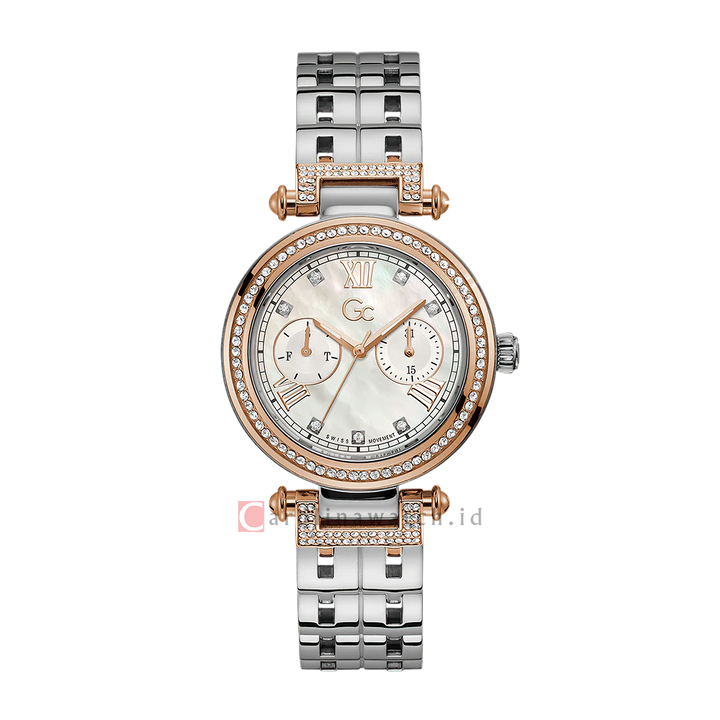 Jam Tangan GC Y78003L1MF Women White Dial Stainless Steel Strap