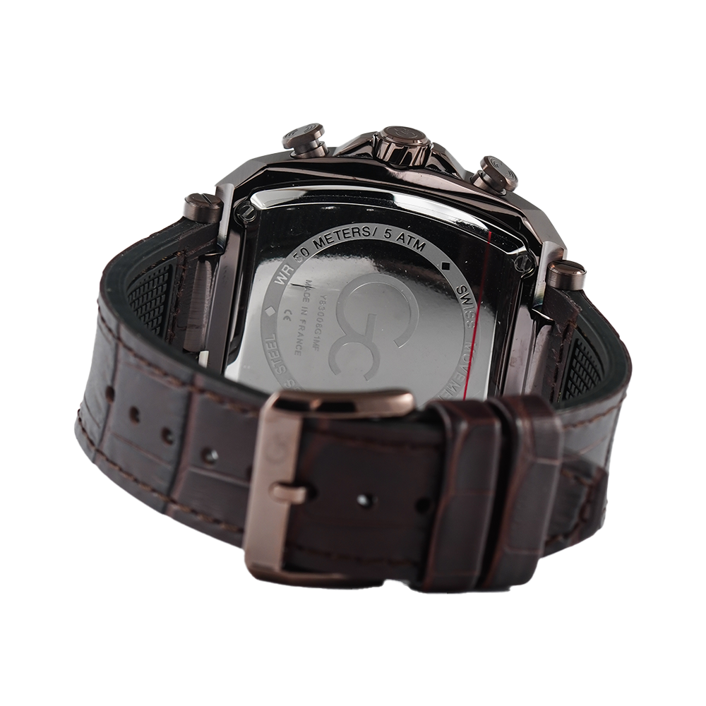 Jam Tangan GC Y83008G1MF Men Brown Dial Brown Leather Strap