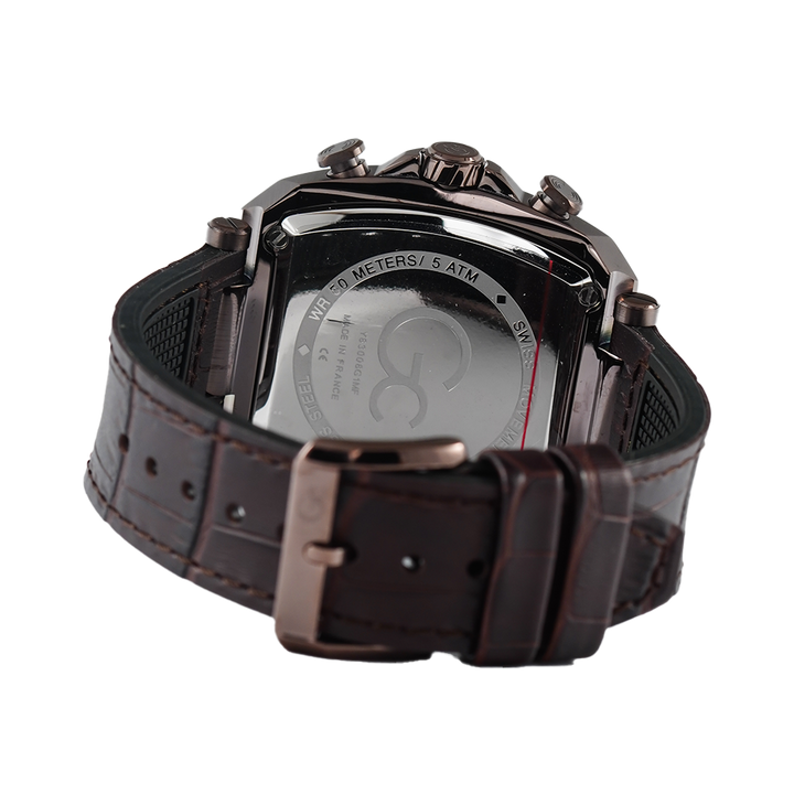 Jam Tangan GC Y83008G1MF Men Brown Dial Brown Leather Strap