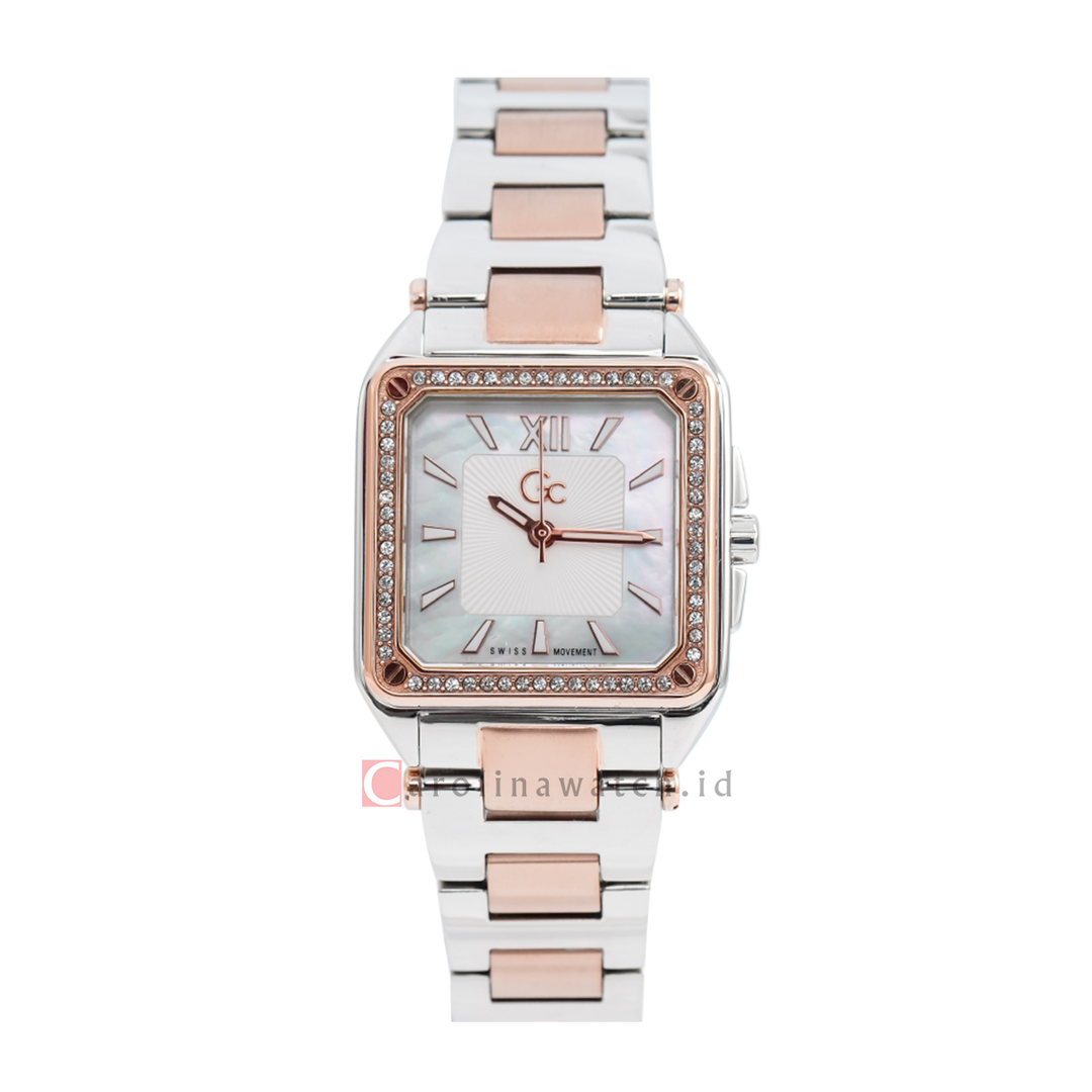 Jam Tangan GC Y85002L1MF Women White Dial Stainless Steel Strap