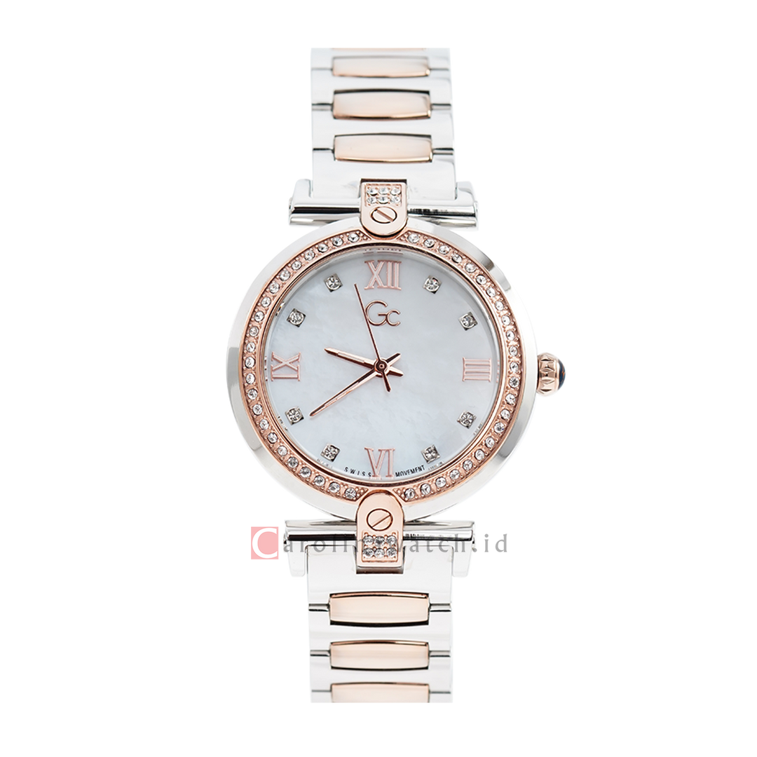 Jam Tangan GC Y96004L1MF Women White Dial Stainless Steel Strap