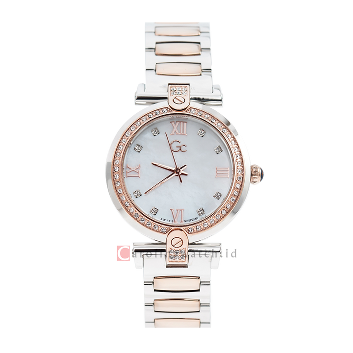 Jam Tangan GC Y96004L1MF Women White Dial Stainless Steel Strap