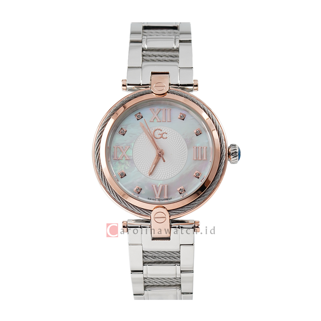 Jam Tangan GC Z15002L1MF Women White Dial Stainless Steel Strap