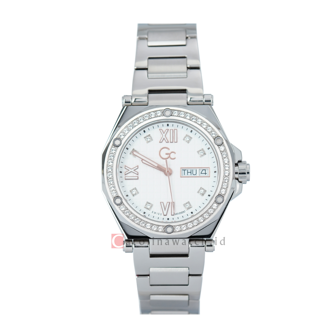 Jam Tangan GC Z20003L1MF Women Legacy Silver Dial Stainless Steel Strap