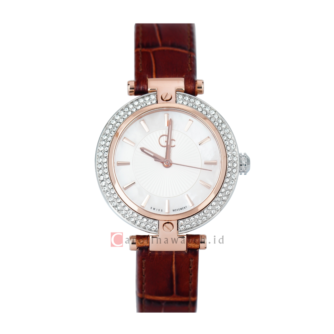 Jam Tangan GC Z22004L1MF Vogue White Dial Brown Leather