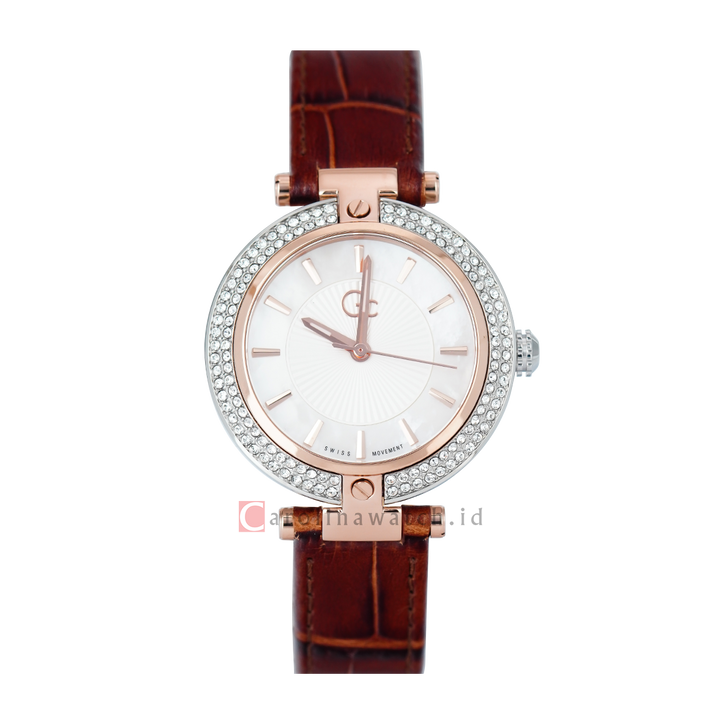 Jam Tangan GC Z22004L1MF Vogue White Dial Brown Leather