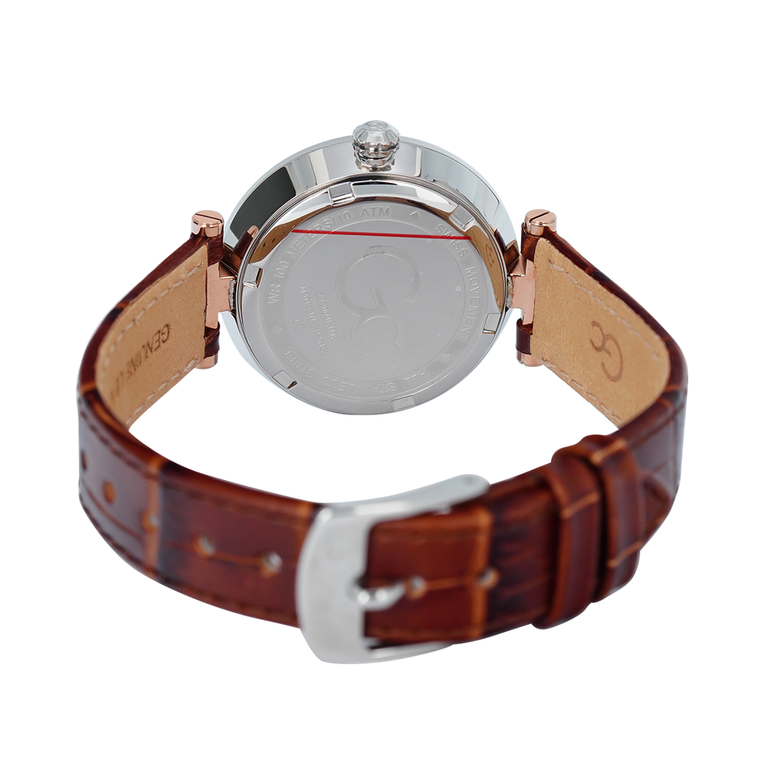 Jam Tangan GC Z22004L1MF Vogue White Dial Brown Leather