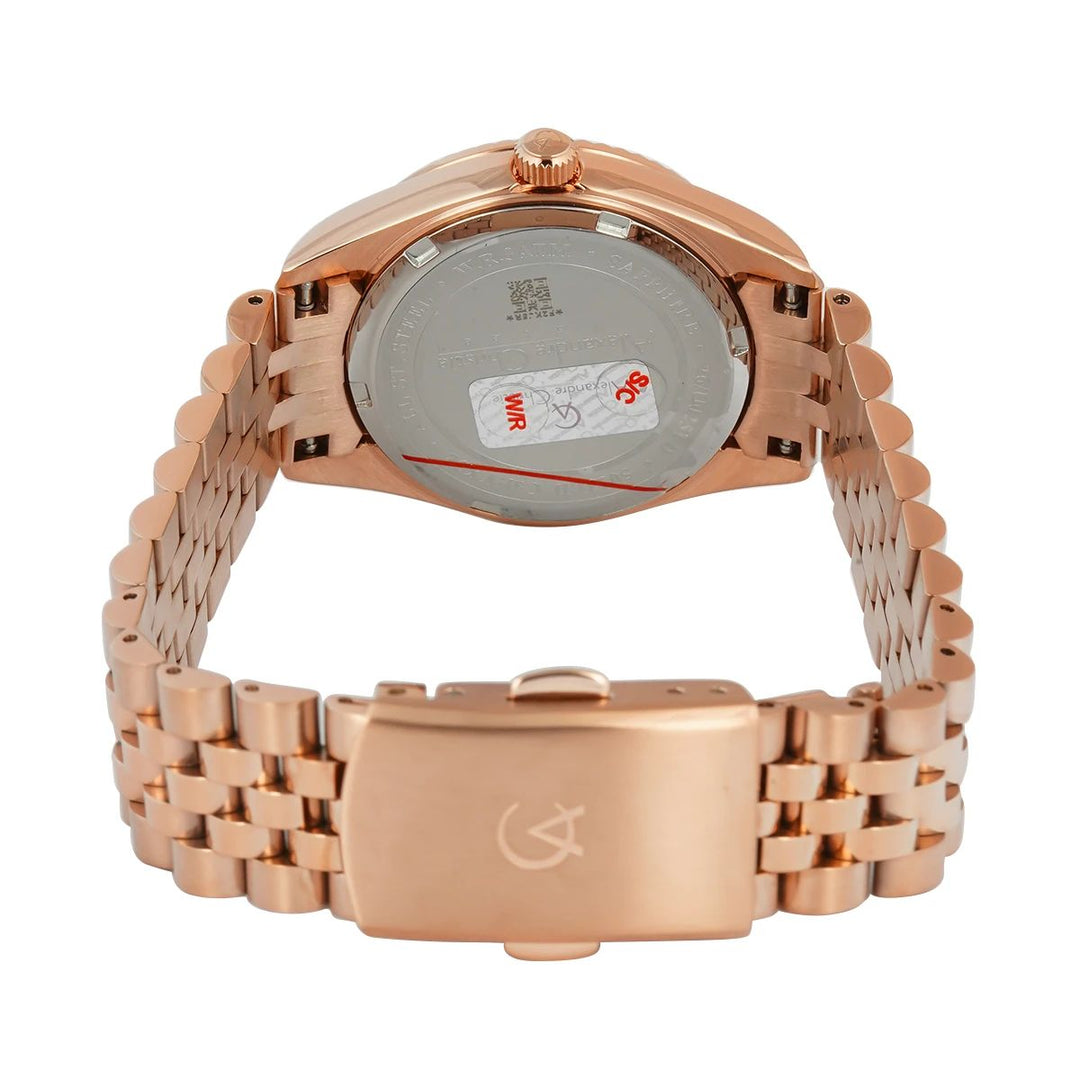 Jam Tangan  Alexandre Christie AC 5013 LDBRGMD1 Women Dial Rose Gold Stainless Steel Strap