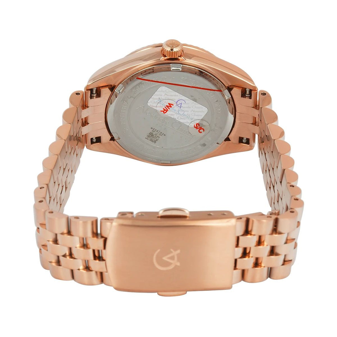 Jam Tangan  Alexandre Christie AC 5013 LDBRGMG1 Women Green Dial Rose Gold Stainless Steel Strap