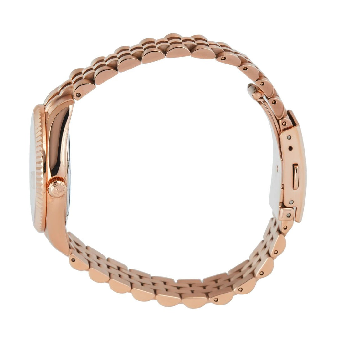 Jam Tangan  Alexandre Christie AC 5013 LDBRGMO1 Women Brown Dial Rose Gold Stainless Steel Strap