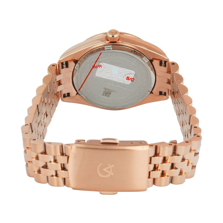 Jam Tangan  Alexandre Christie AC 5013 LDBRGMO1 Women Brown Dial Rose Gold Stainless Steel Strap