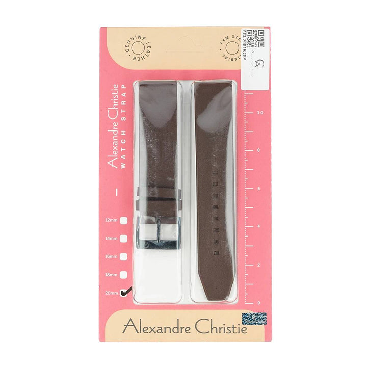 Tali Strap Jam Tangan Alexandre Christie ACL2001BOIP Brown Leather Strap