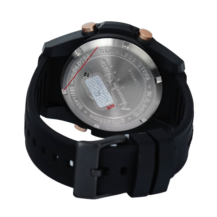 Jam Tangan Alexandre Christie Digi AC 9371 MHRIPBARG MenBlack Digital Dial Black Rubber Strap