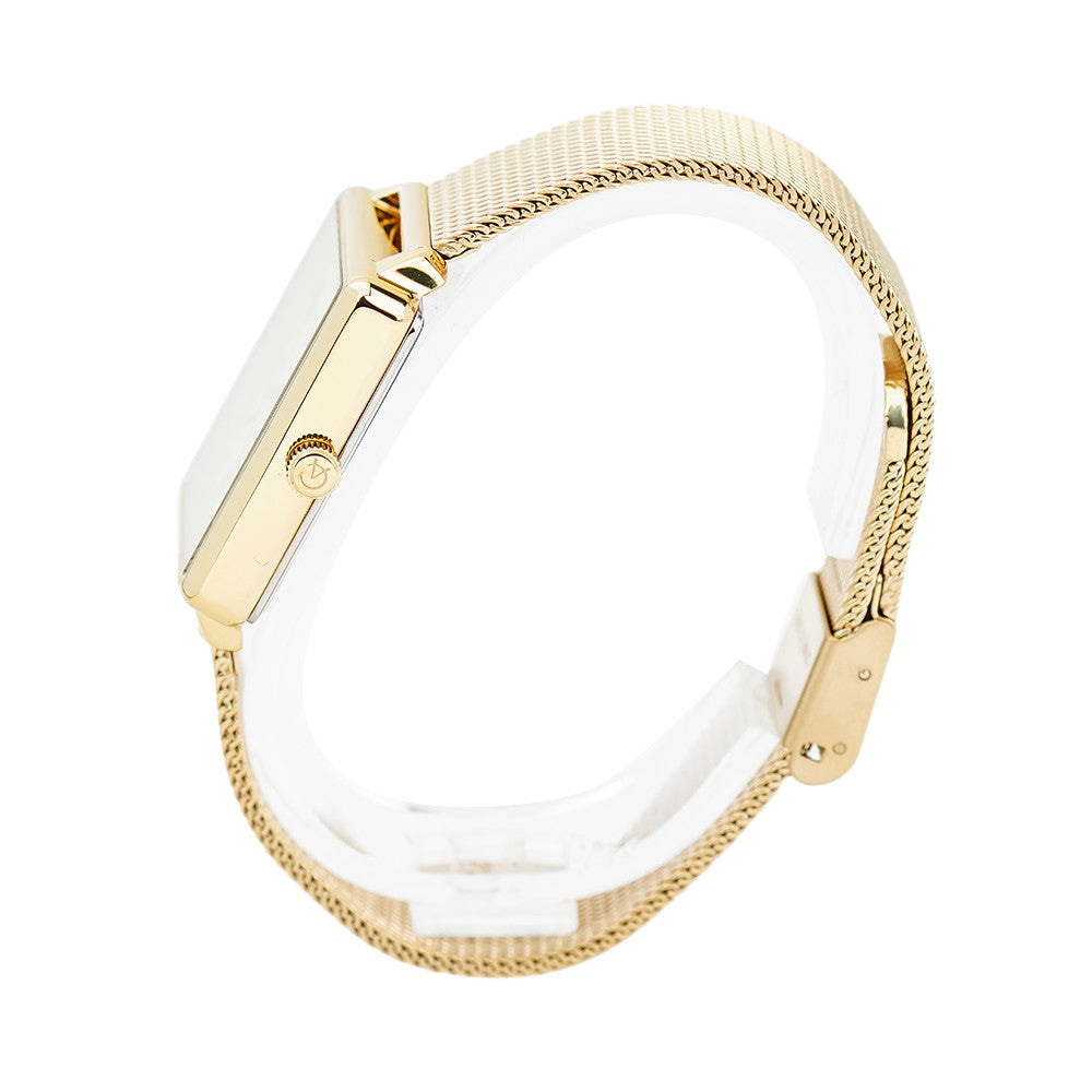 Jam Tangan Alexandre Christie AC 2922 LDBGPIV Women Analog Dial Gold Mesh Stainless Steel Strap
