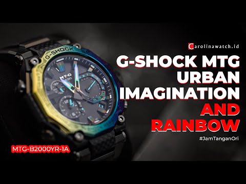 Jam Tangan CASIO G SHOCK MTG-B2000YR-1A 'City Illumination' Limited Edition Men Black Dial Black Resin Band