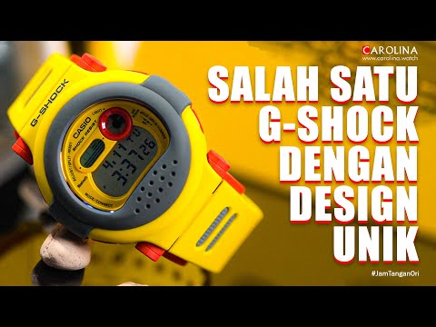 Jam Tangan CASIO G SHOCK G-B001MVE-9D Men Digital Dial Yellow Resin Band