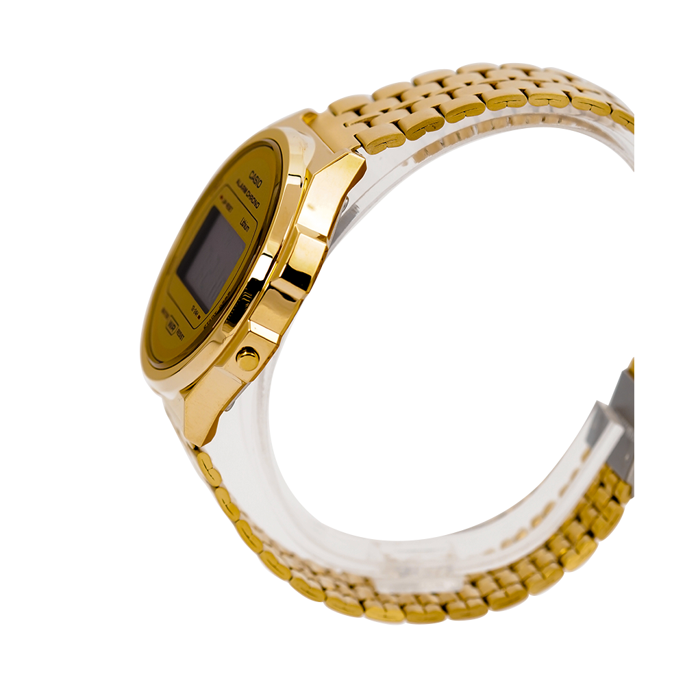 Jam Tangan Casio General A171WEG-9A Unisex Digital Dial Gold Stainless Steel Band