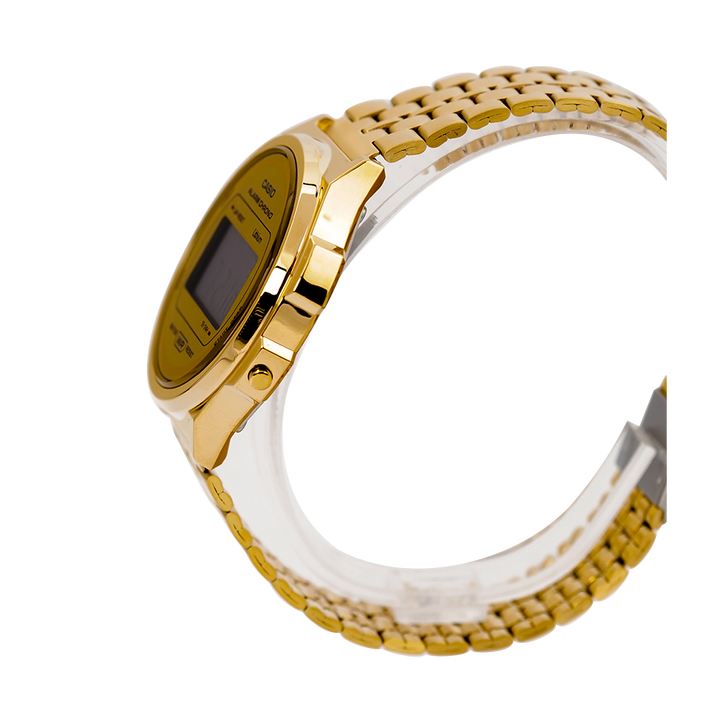 Jam Tangan Casio General A171WEG-9A Unisex Digital Dial Gold Stainless Steel Band