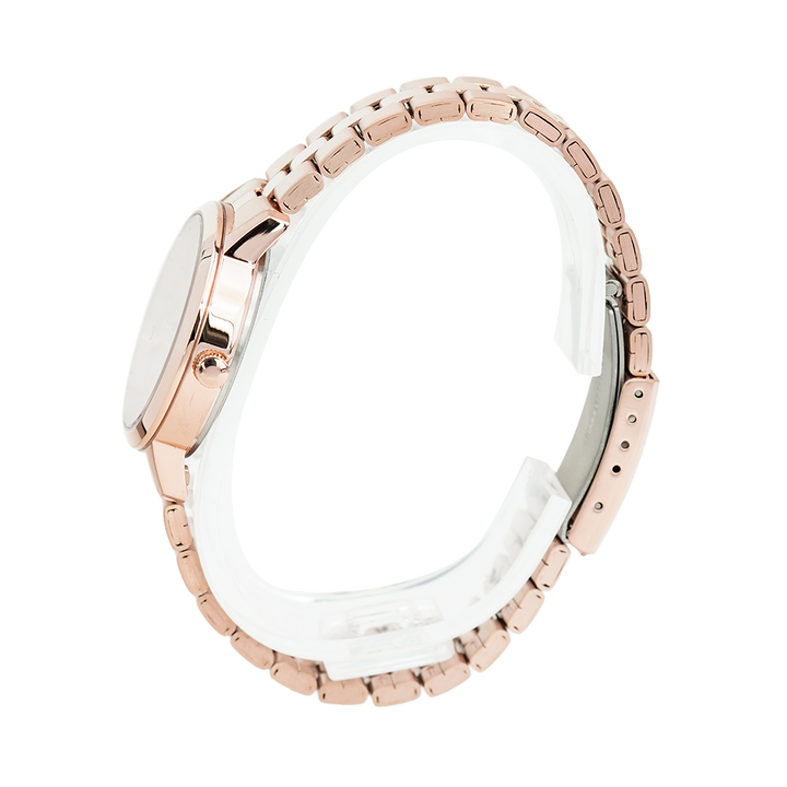 Jam Tangan Alexandre Christie Primo Steel AC 1007 LDBRGLN Women Light Pink Gold Dial Rose Gold Stainless Steel Strap