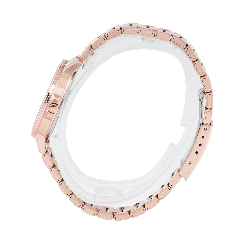 Jam Tangan Alexandre Christie AC 1014 LDBRGLN Women Rose Gold Dial Rose Gold Stainless Steel Strap