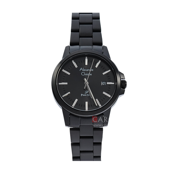 Jam Tangan Alexandre Christie Primo Steel AC 1030 LDLIPBA Women Black Dial Black Stainless Steel Strap