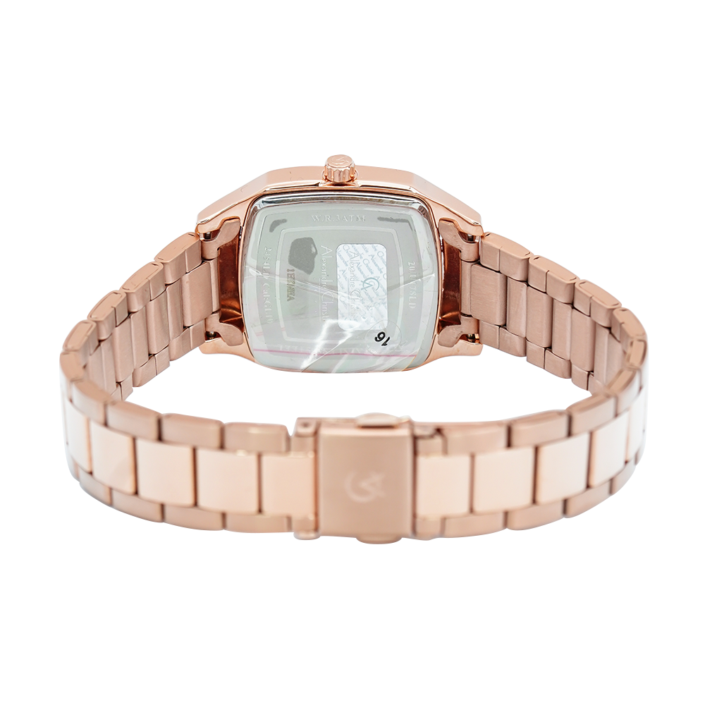 Jam Tangan Alexandre Christie Passion AC 2454 LDBRGSL Women White Dial Rose Gold Stainless Steel Strap