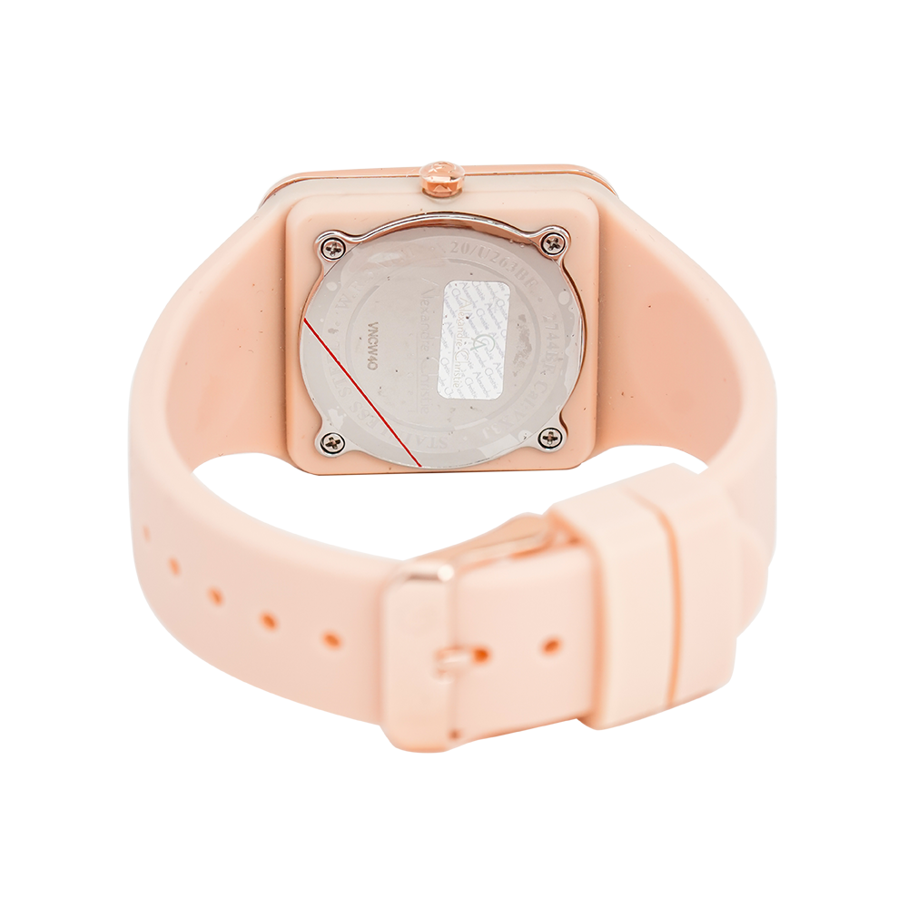 Jam Tangan Alexandre Christie Multifunction AC 2744 BFRRGRG Women Pink Dial Pink Rubber Strap