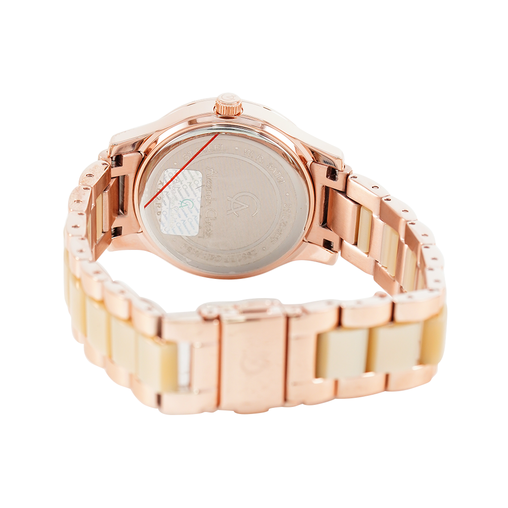 Jam Tangan Alexandre Christie Multifunction AC 2932 BFBRGIV Women Analog Dial Rose Gold Stainless Steel Strap