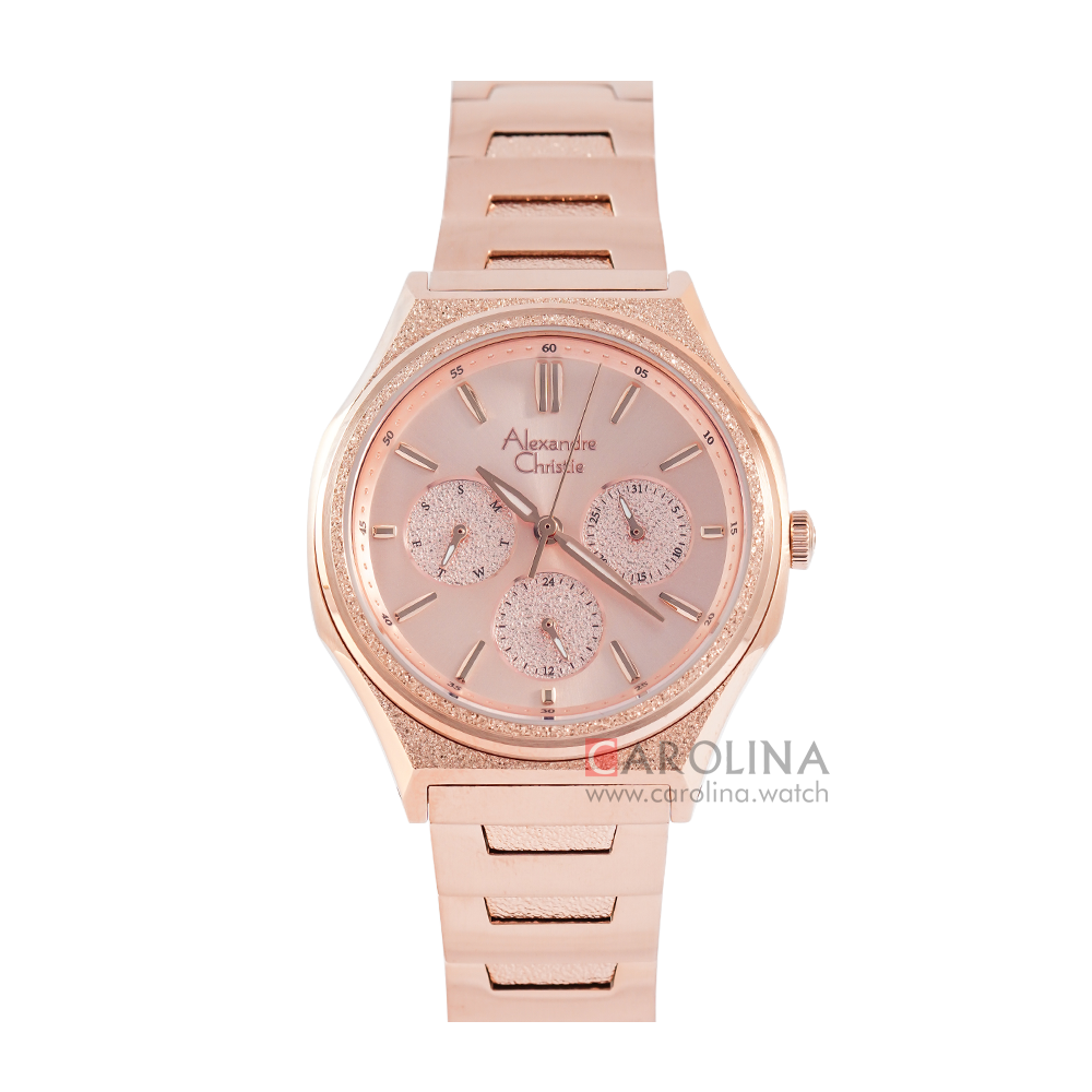 Jam Tangan Alexandre Christie Multifunction AC 2A09 BFBRGLN Women Rose Gold Stainless Steel Strap